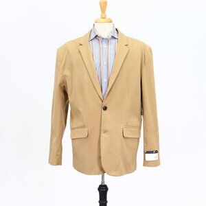 J. Ferrar 44L Brown Solid 2-Button Sport Coat Blazer Jacket T066